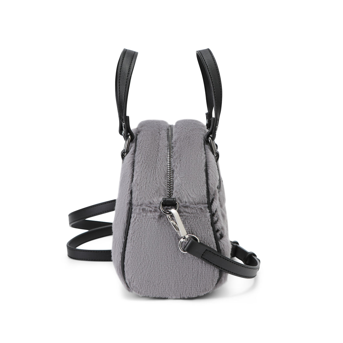 Grey Furry Bowling Bag