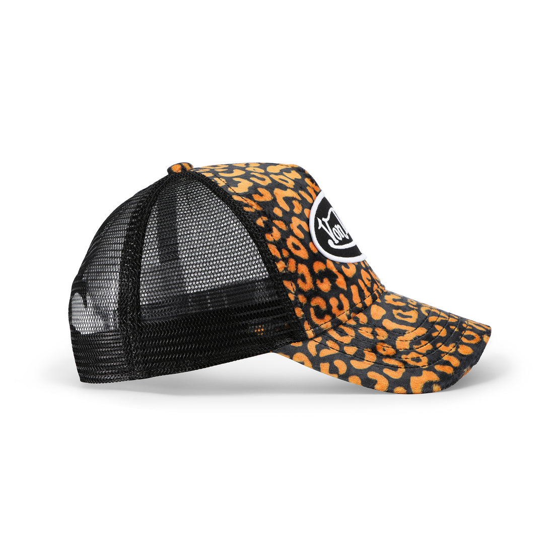 Orange Cheetah Velvet Trucker Hat — image 4