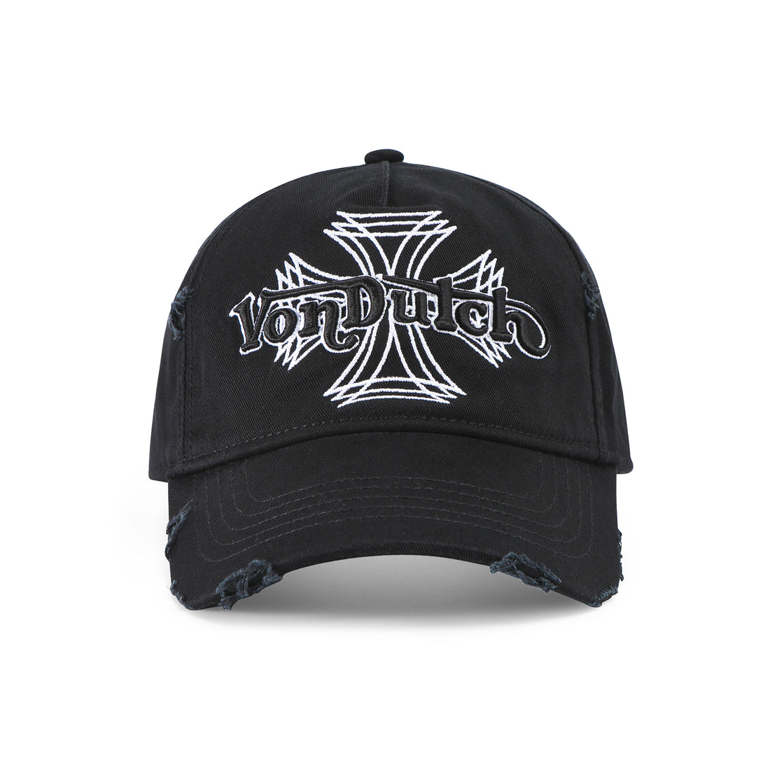MotoCross Strapback Hat - Black & White — image 1
