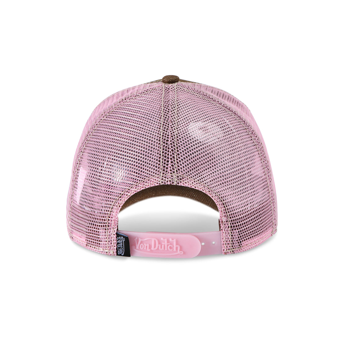 Rhinestone Trucker Hat - Brown with Pink Rhinestones