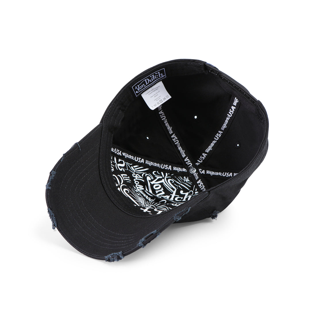 MotoCross Strapback Hat - Black & White — image 6
