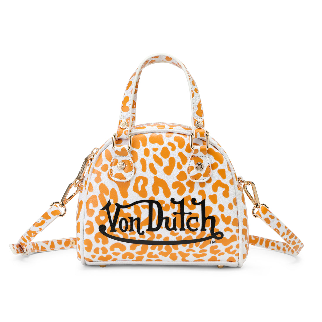 Orange & White Cheetah Bowling Bag — image 1