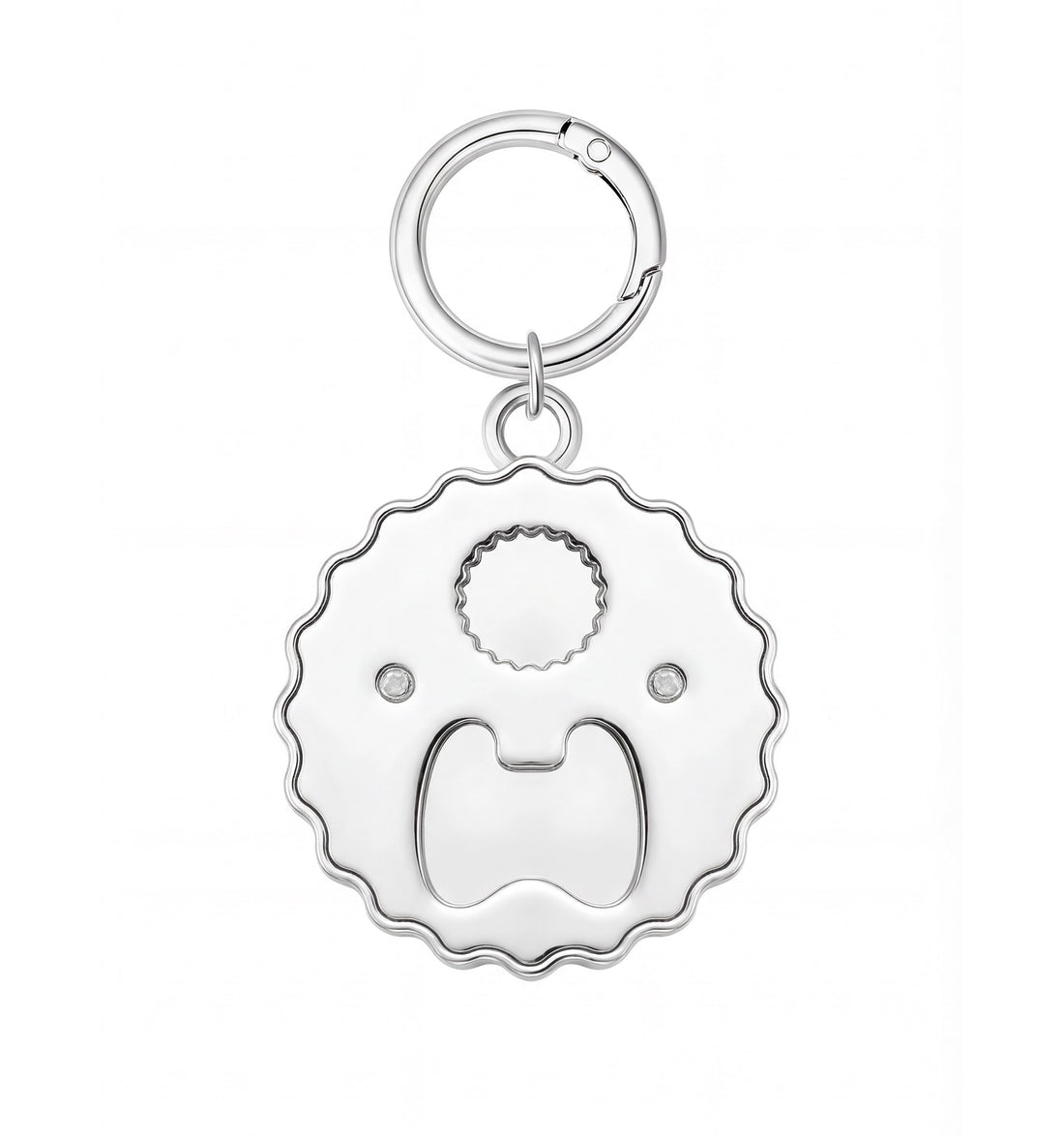 BOTTLE CAP CHARM KEYCHAIN - BLUE