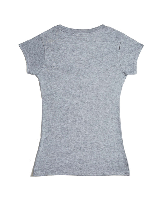 Von Dutch Originals White on Grey V Neck