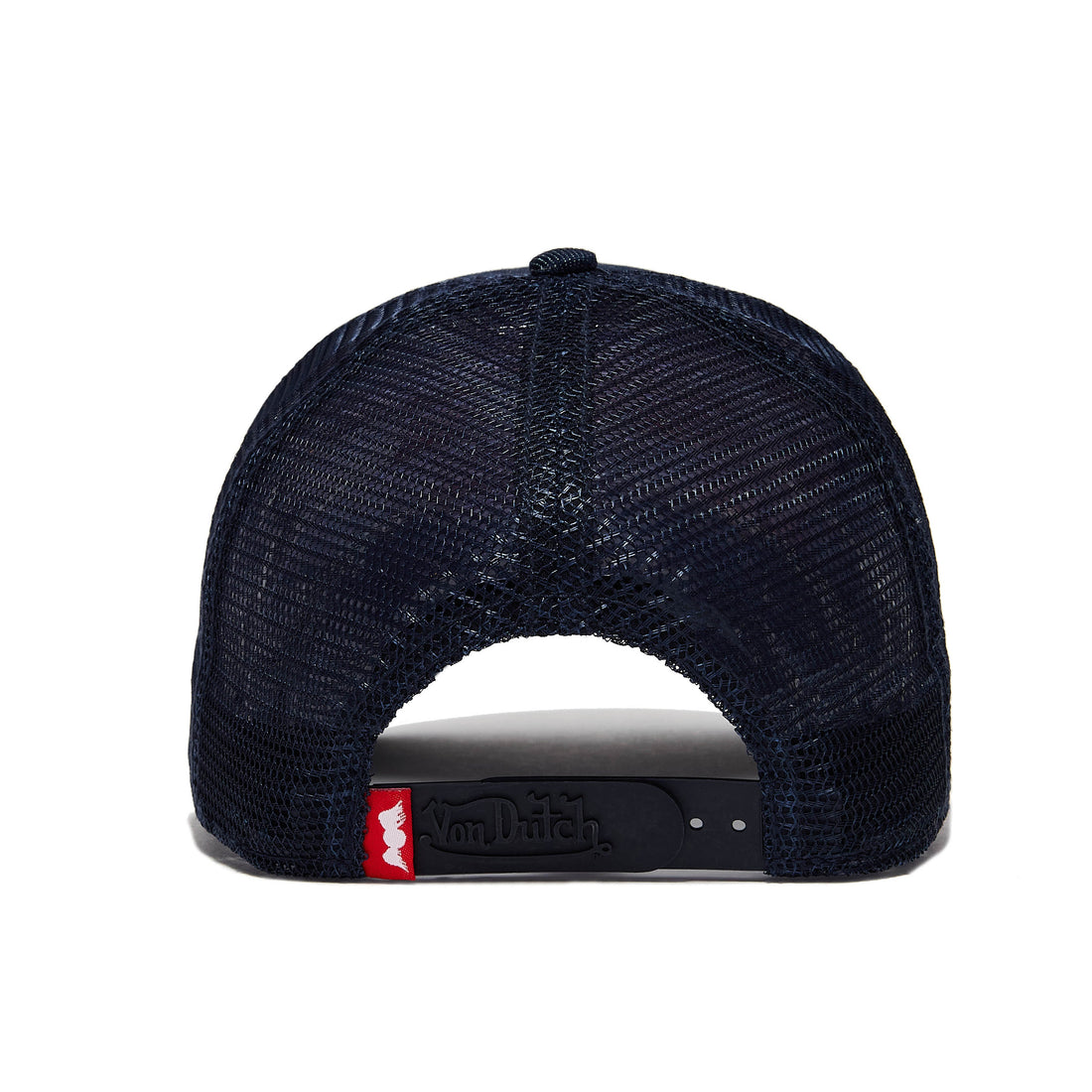 Dark Denim with Red & White Logo Trucker Hat — image 4