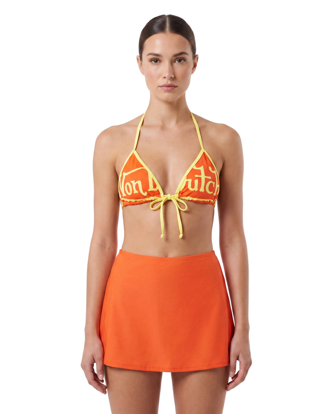 TWO TONE BIKINI TOP - ORANGE