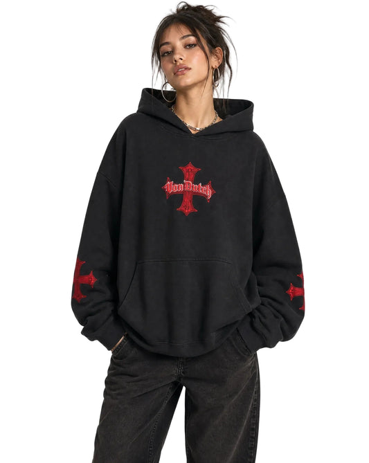 CHOPPER CRIMSON HOODIE - BLACK & RED