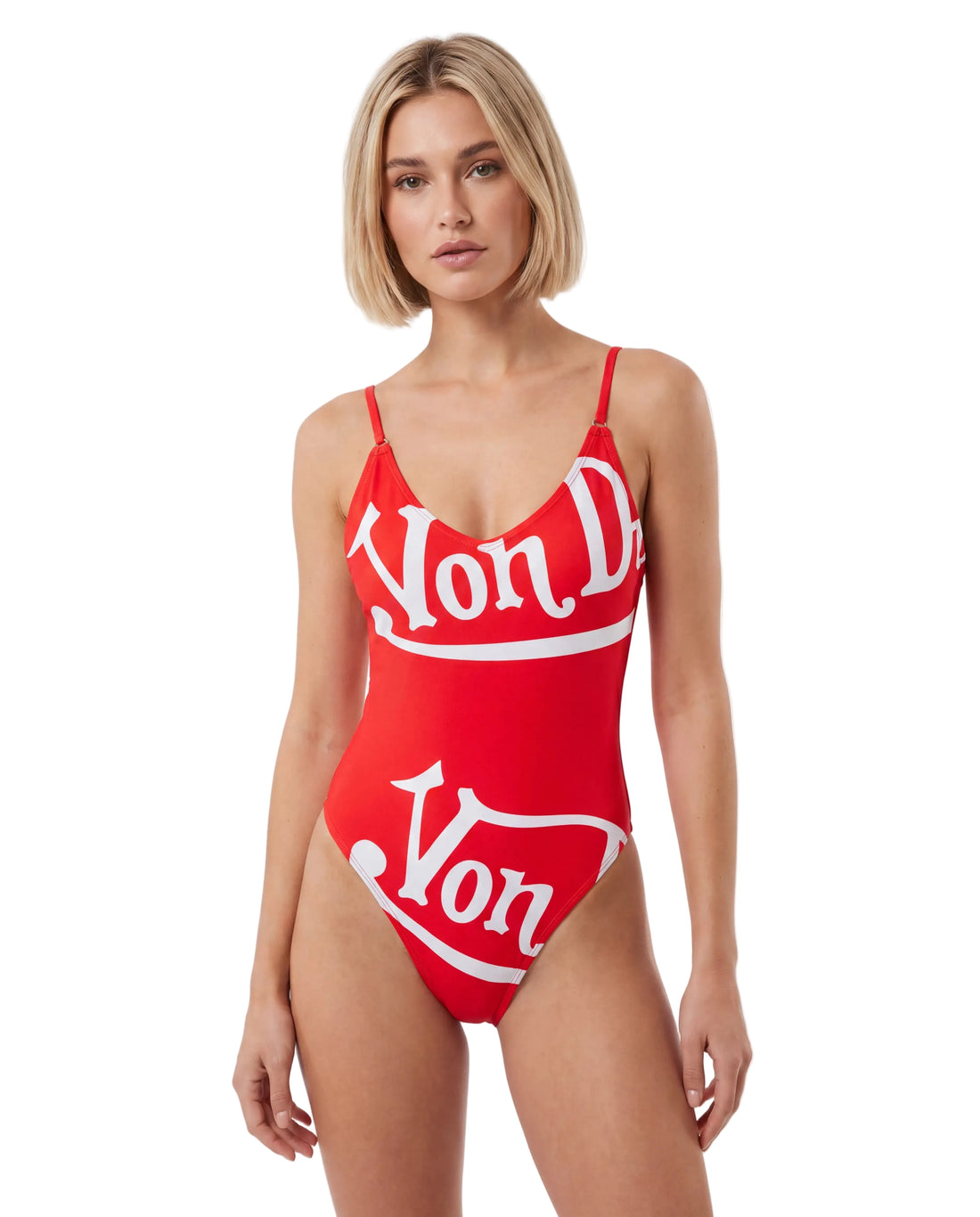 Women's One Piece Suit - Red & White