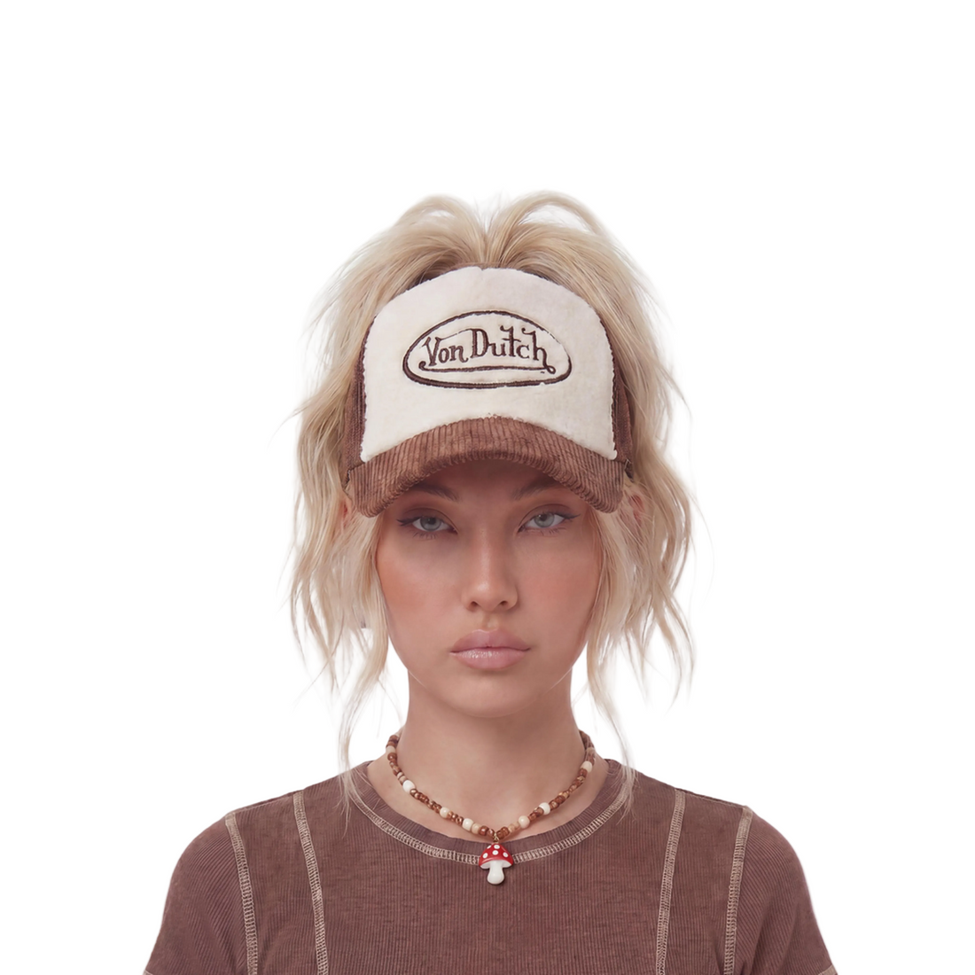 Brown Sherpa Dutch Trucker Hat