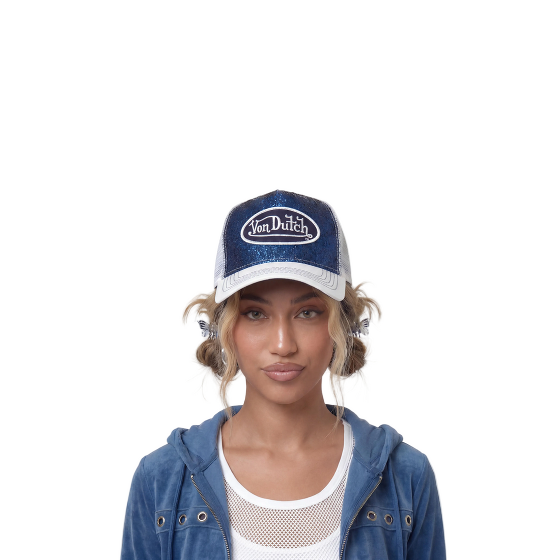 Navy Glitter Trucker — image 2