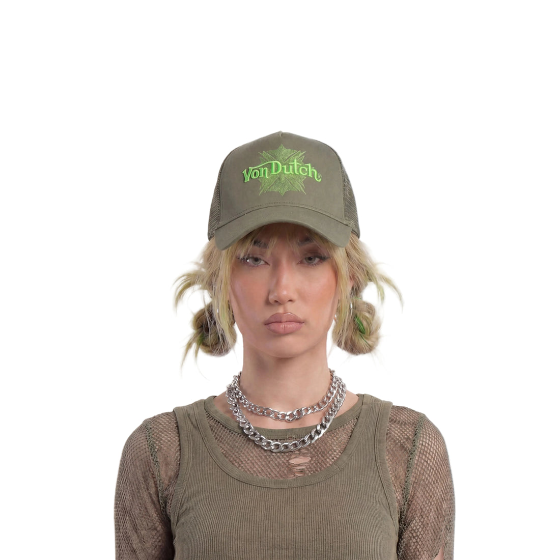 Foam Chopper Trucker Hat - Olive Green
