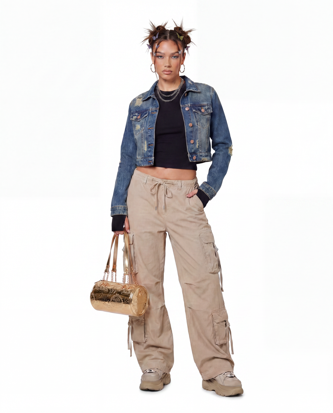 Barrel Bag - All Over Print Rose Gold Metallic — image 2