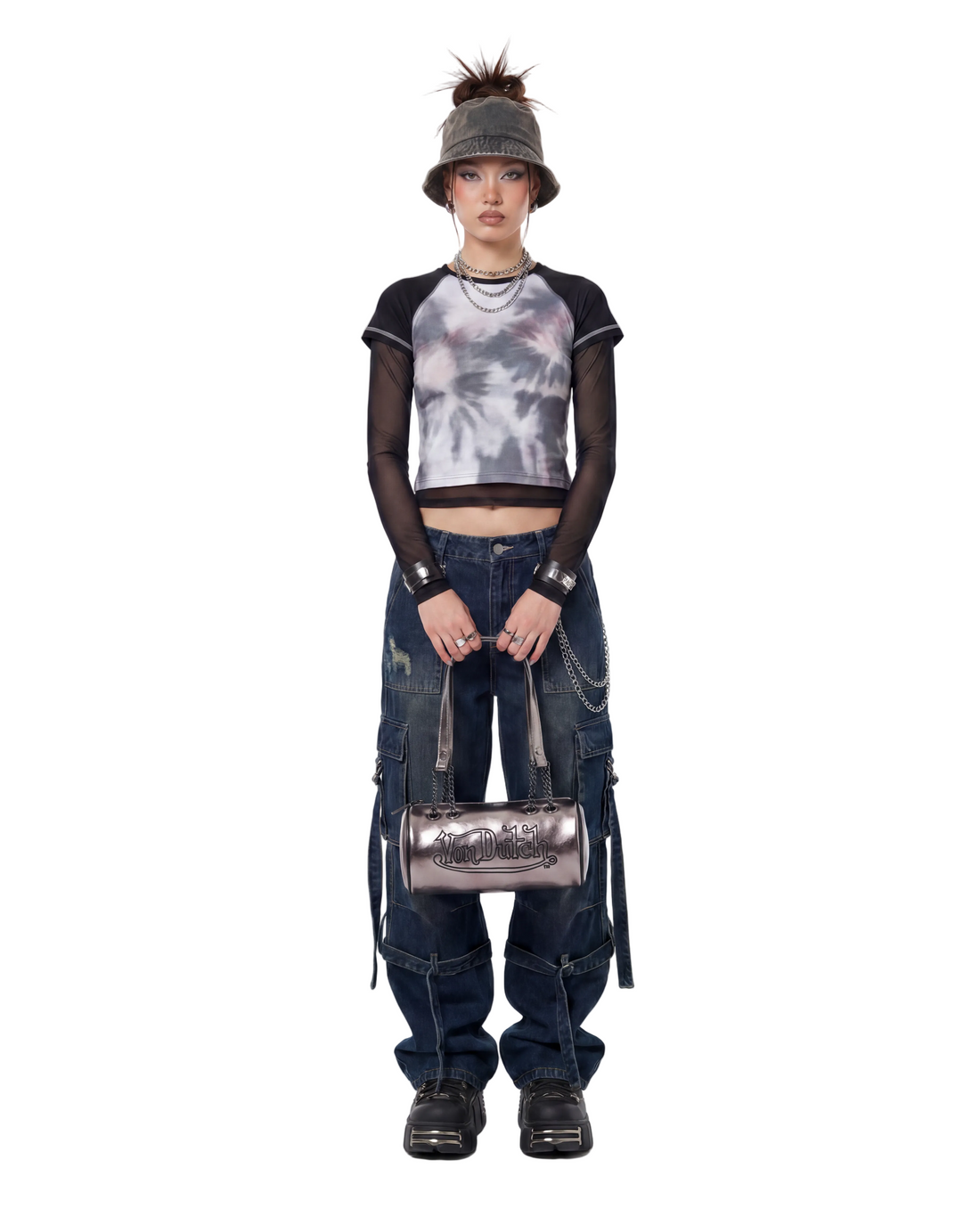 Barrel Bag -Brown Metallic