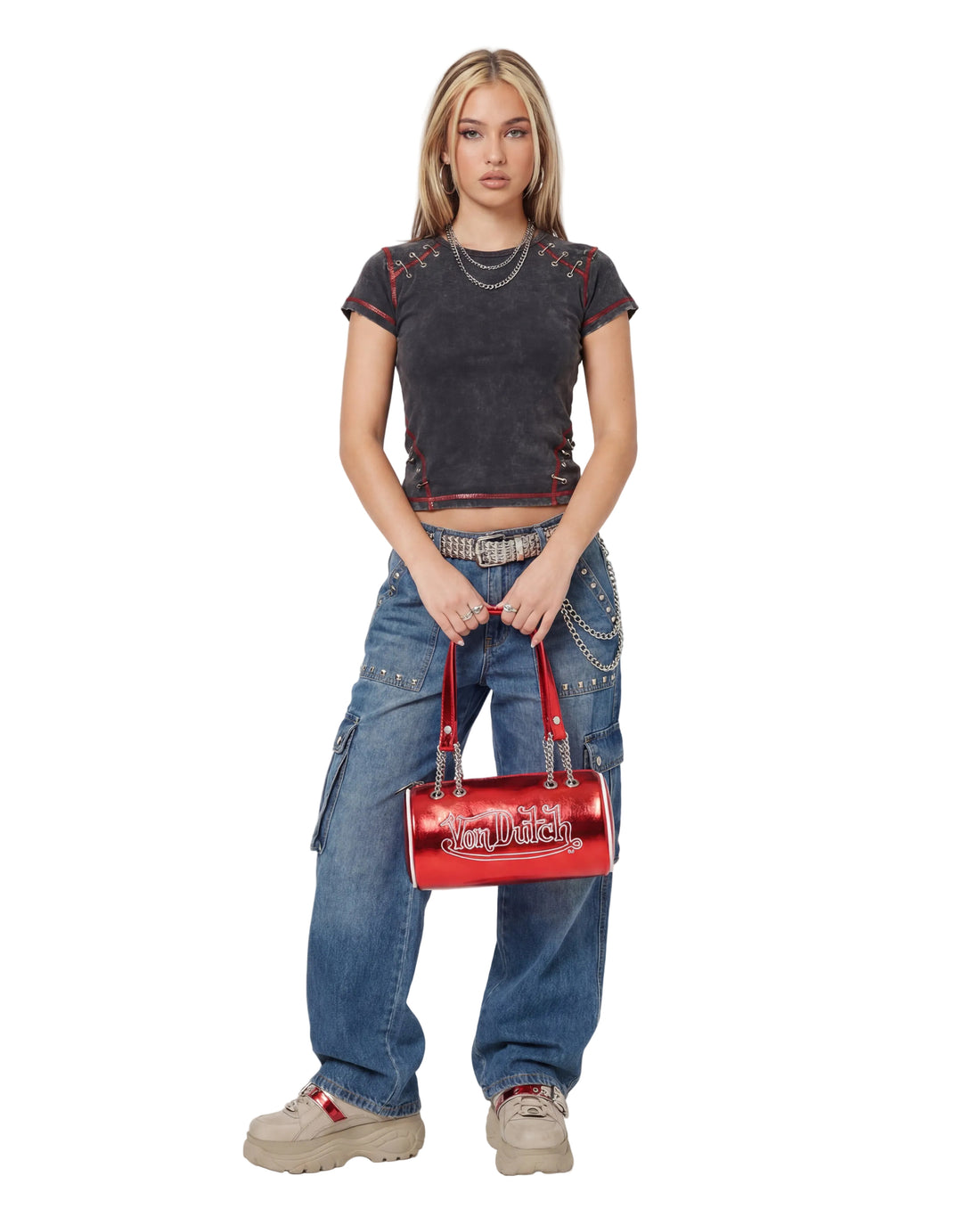 Barrel Bag -Red Metallic — image 2