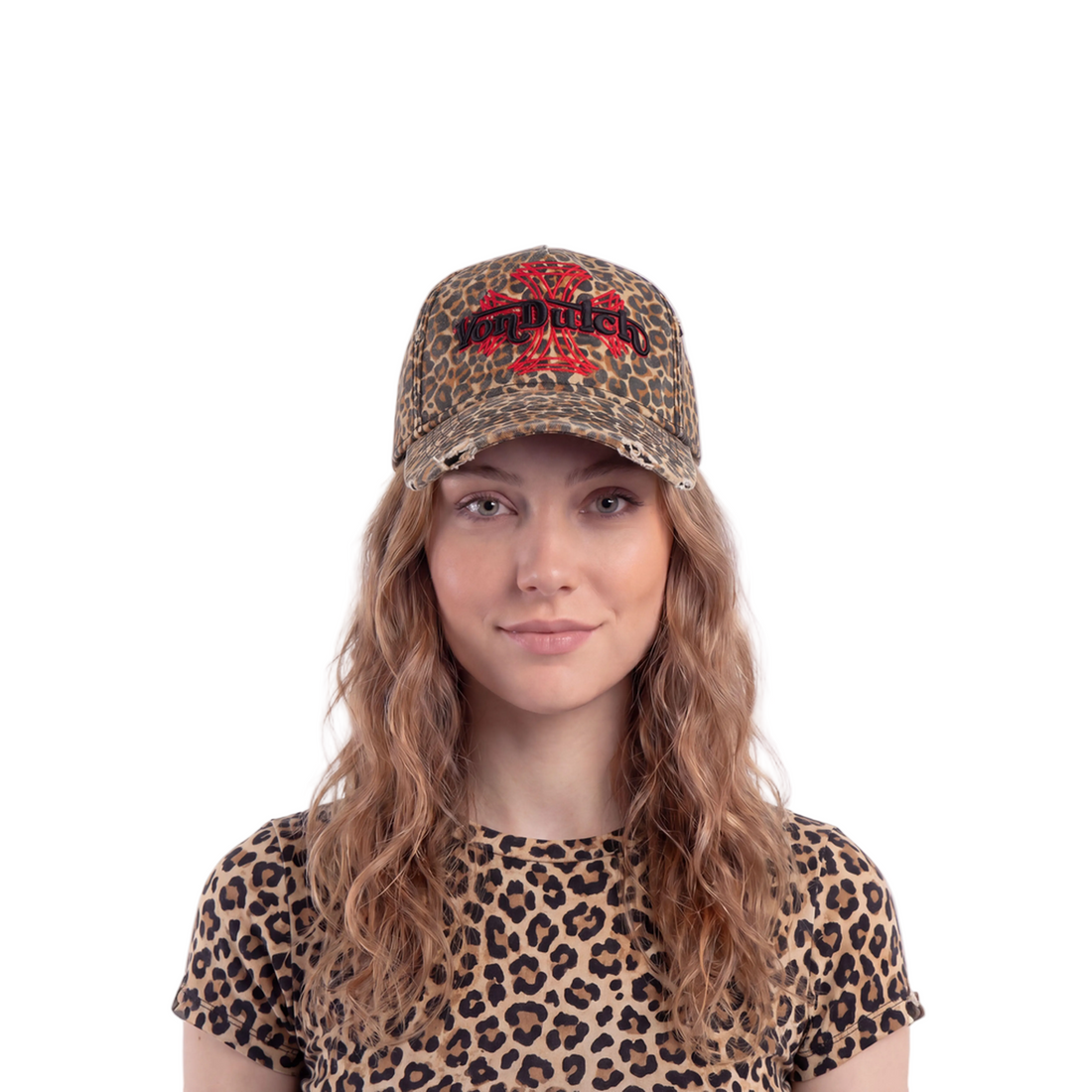 MotoCross Strapback Hat - Leopard