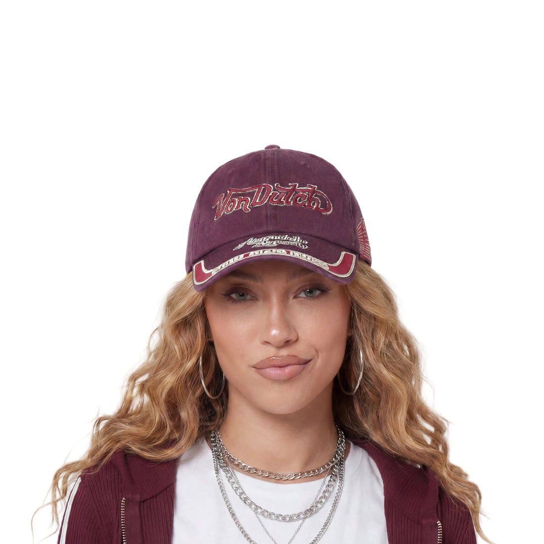 Derby 6 Panel Hat - Burgundy