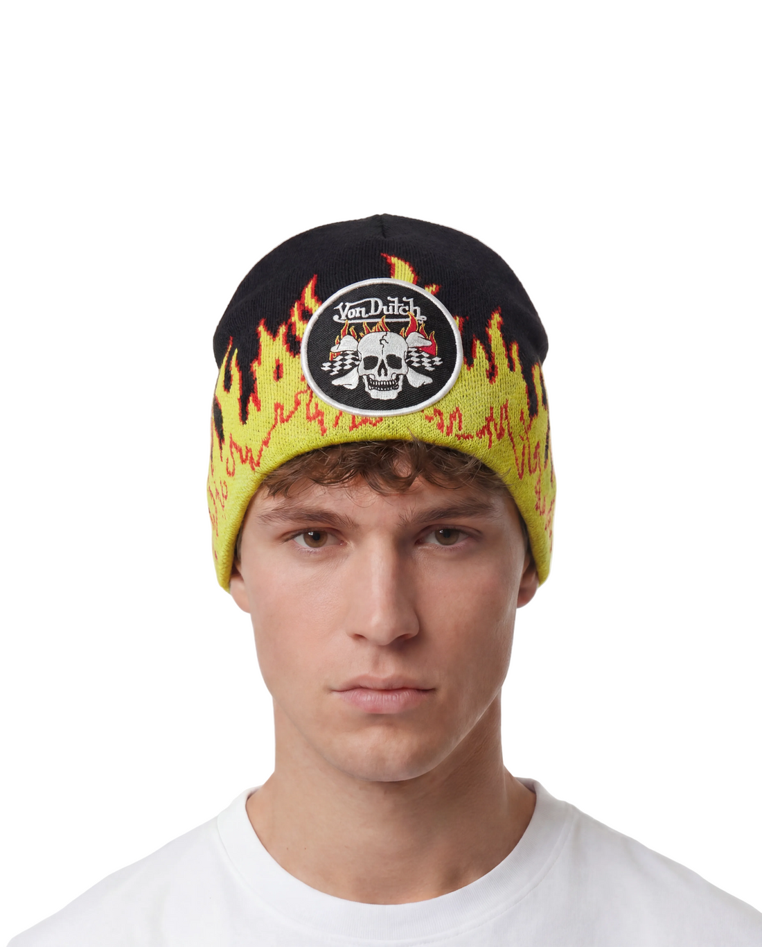 Road Reaper Flame Beanie - Black