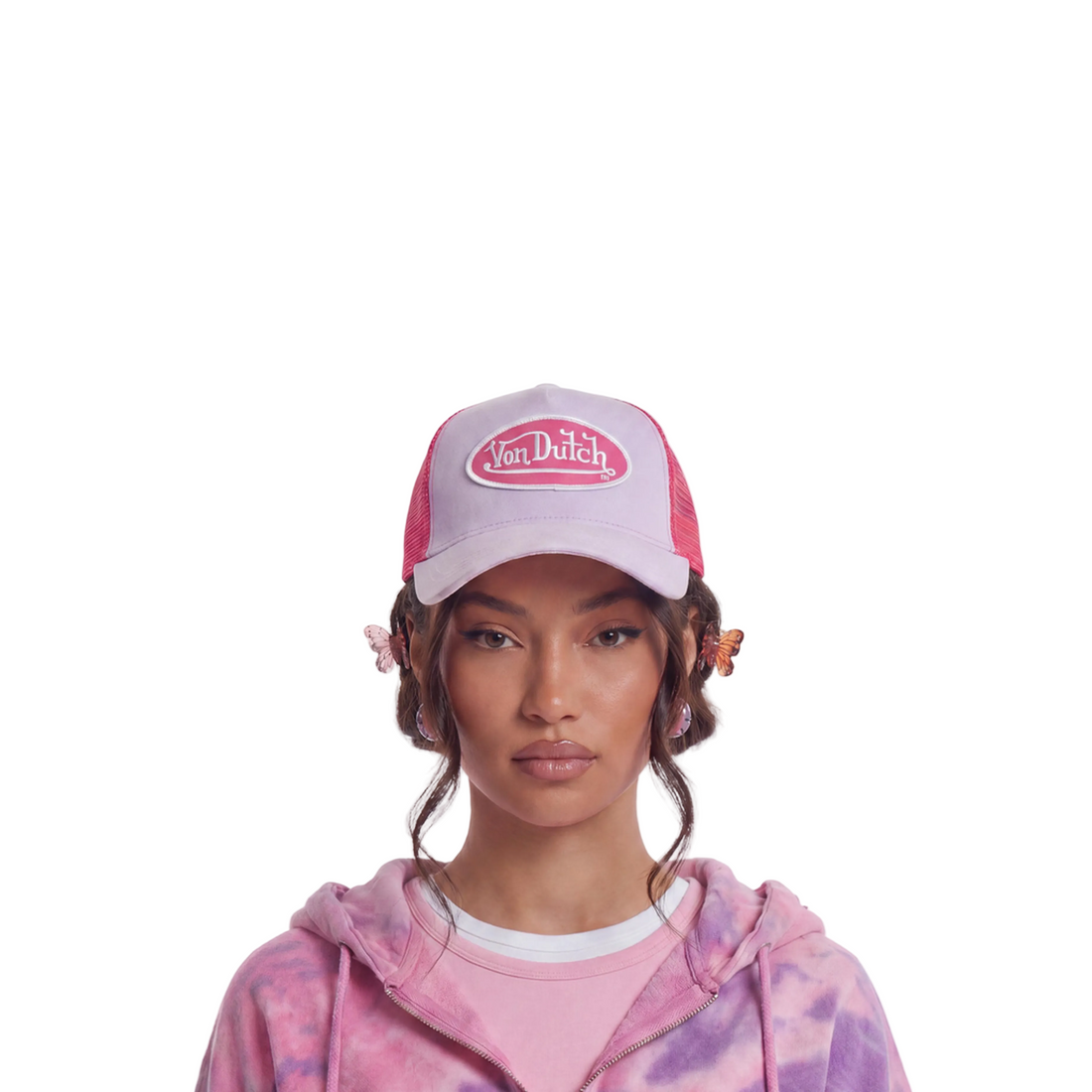 Von Dutch Bubblegum Crush Velvet Trucker Hat