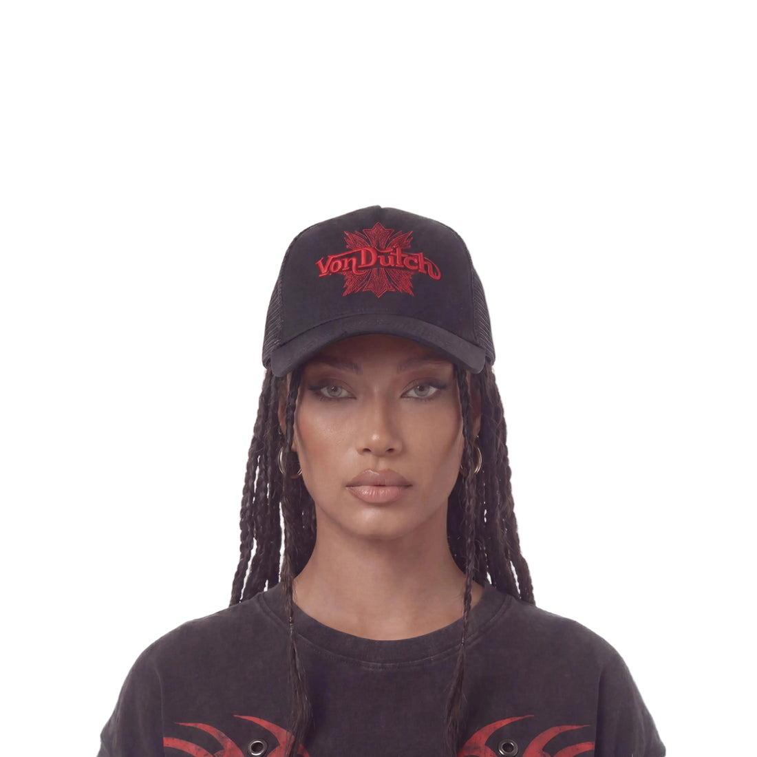 Foam Chopper Trucker Hat - Black & Red