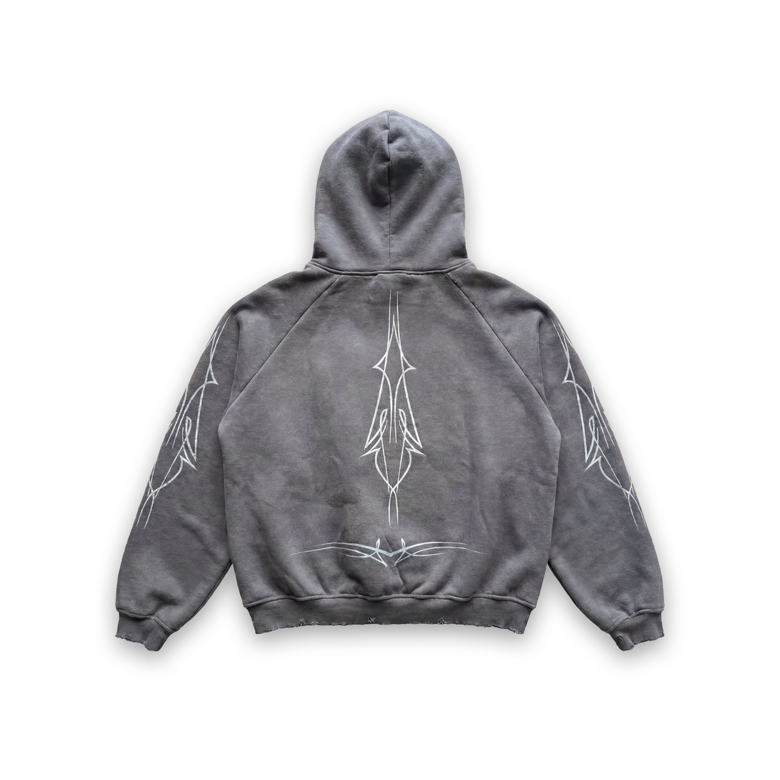 GRAY DISTRESSED HOODIE - VD x HARDFEST — image 3