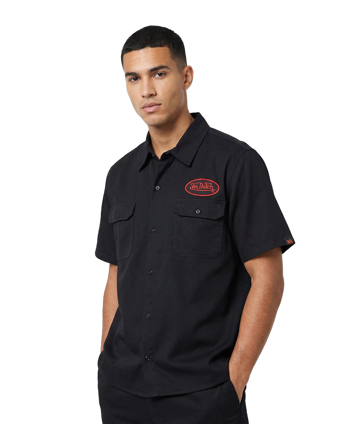 Classic Mechanic Shirt - Black and Red — image 2