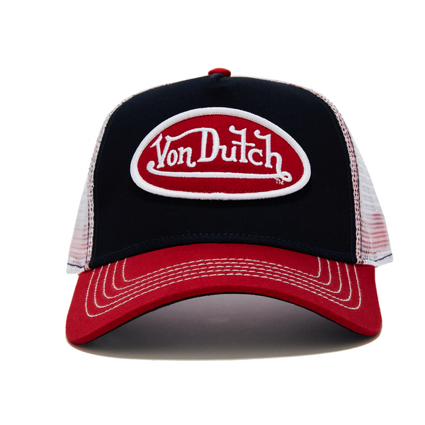 Navy with Red Trucker
