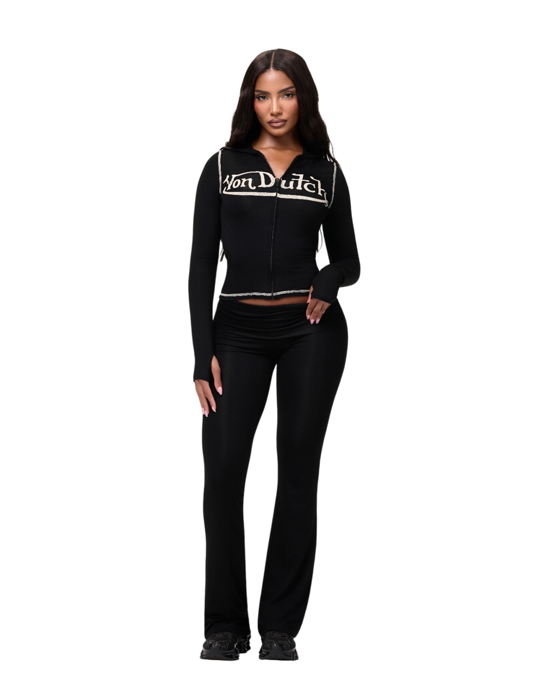 VON DUTCH ROXY TOP - BLACK