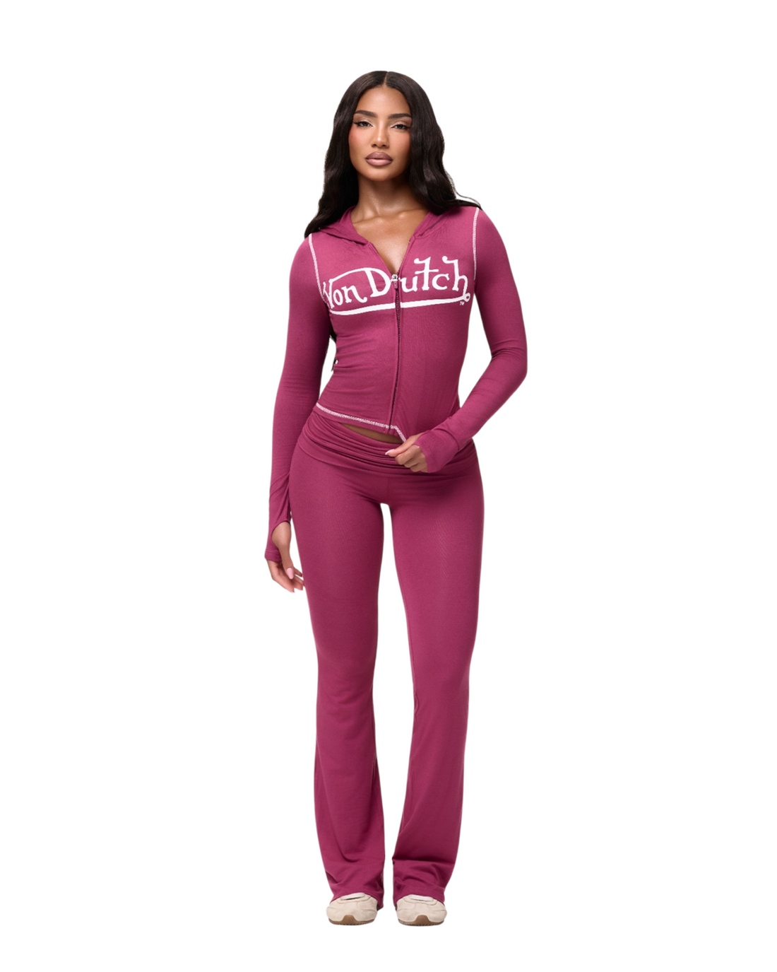 VON DUTCH ROXY TOP - MERLOT