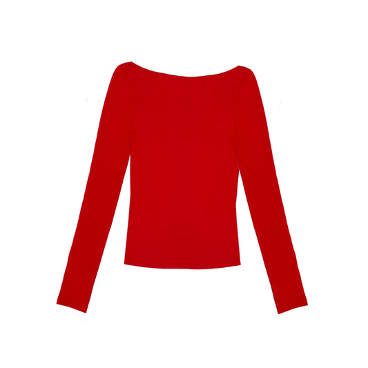 Von Dutch Long Sleeve Independence Tee - Red