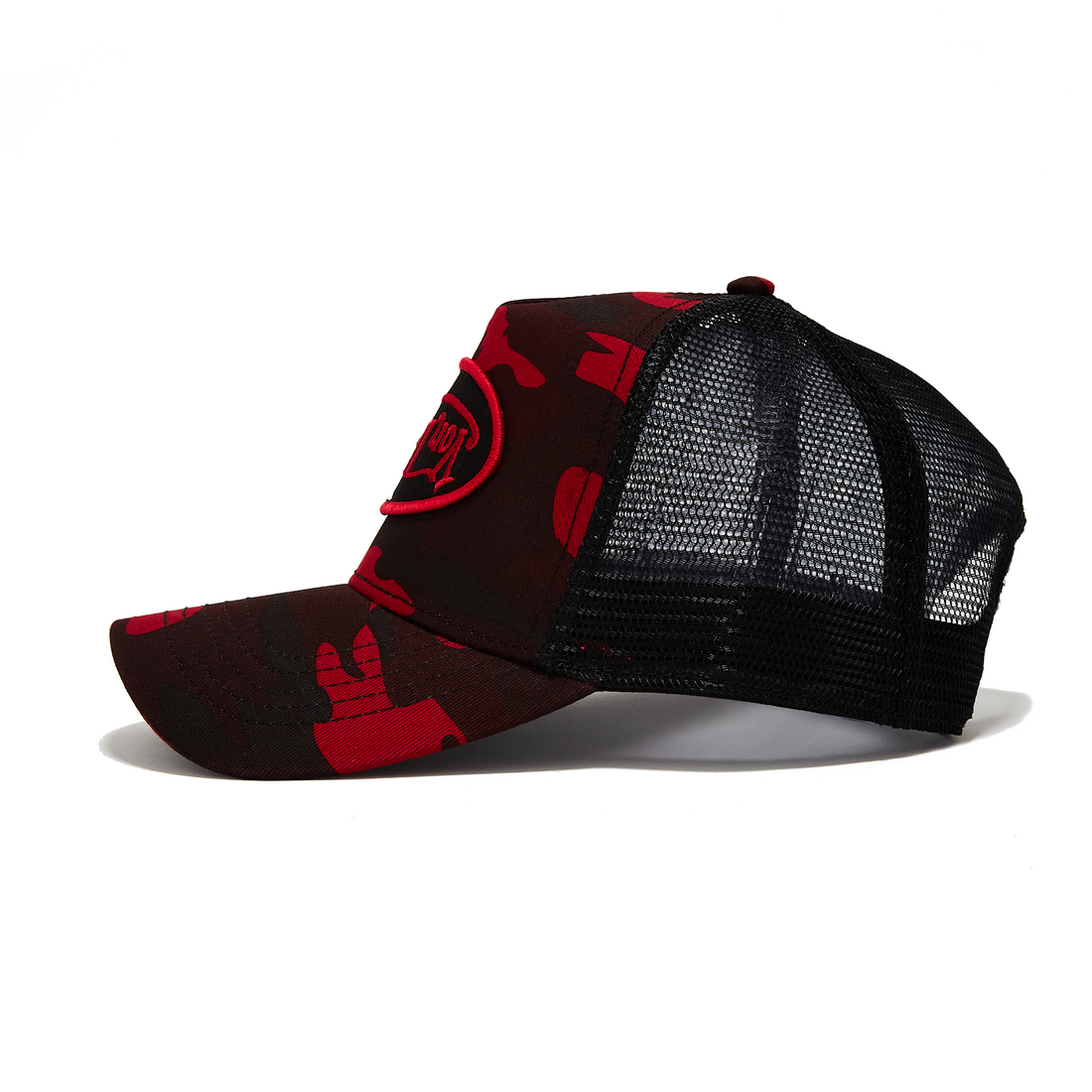 Red Rambo Camo Trucker Hat