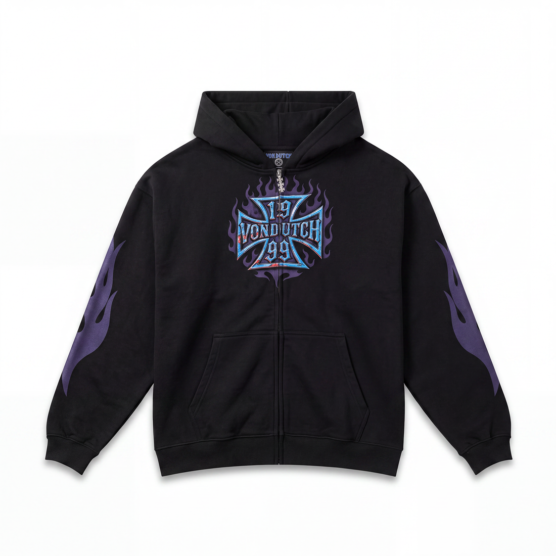 CHOPPER FLAMES - ZIP UP HOODIE — image 1