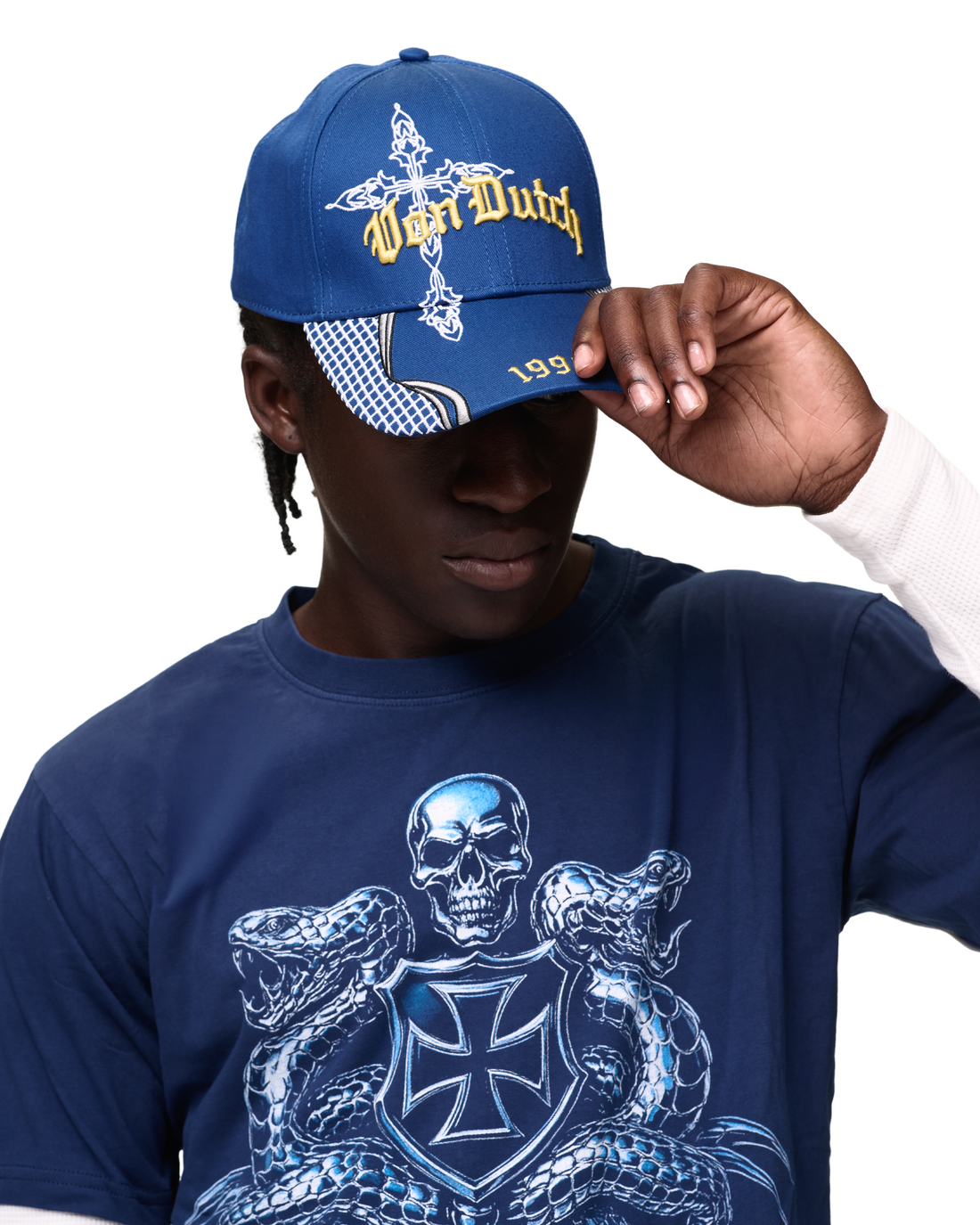 Truckstop 6 Panel Hat - Blue — image 2
