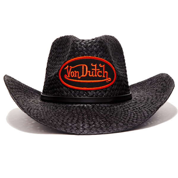 Black and Orange Von Dutch Classic Cowboy Hat