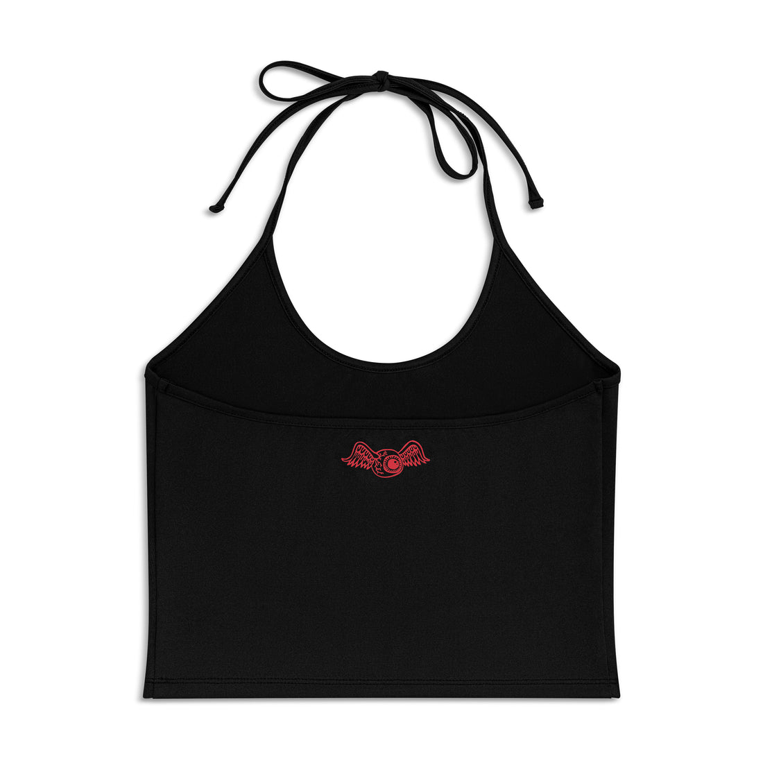 Women's Active Halter Top - Black w/ Red Script — image 5