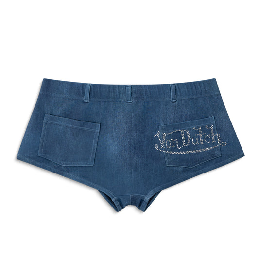 TWO TONE BIKINI BOTTOM - DARK DENIM