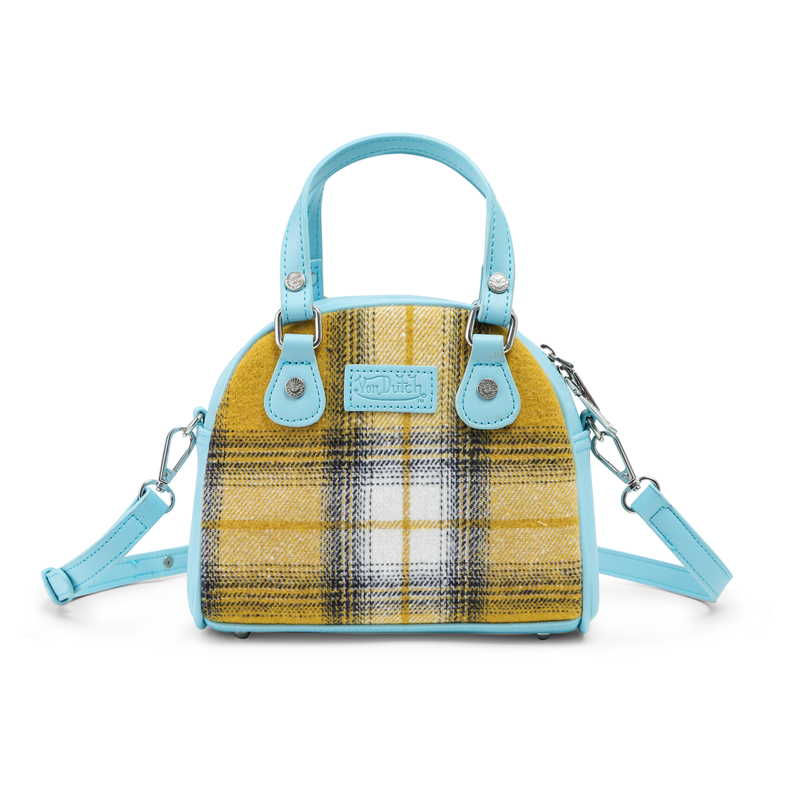 Plaid & Blue Bowling Bag
