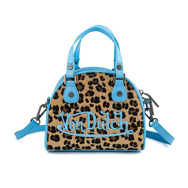 Light Blue Leopard Bowling Bag