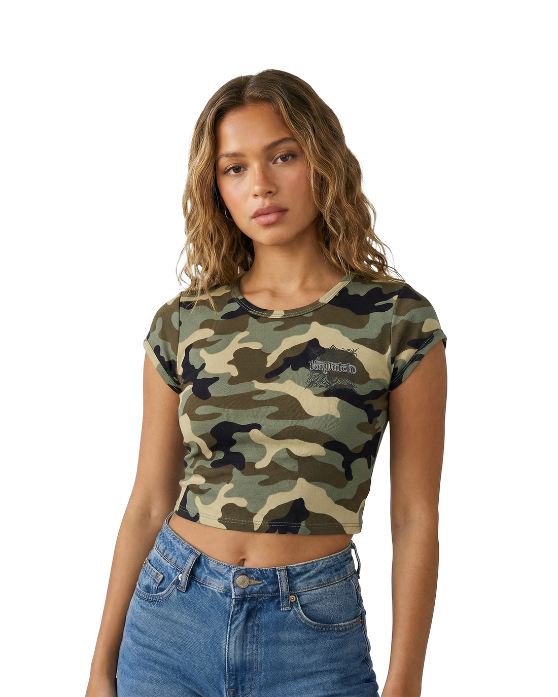 Camo Classic Chopper Baby Tee — image 2