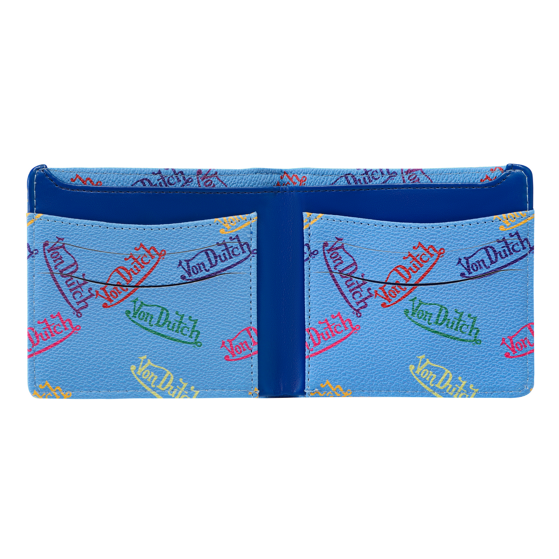 Multi Logo Bi-fold Wallet - Blue — image 2