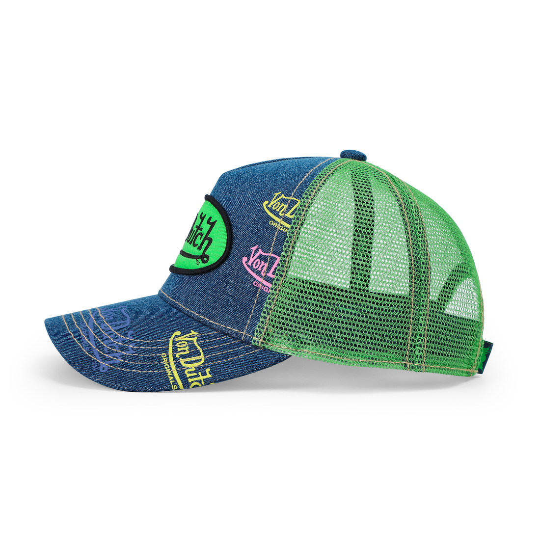 Kids Denim Trucker Hat - Green Apple — image 3