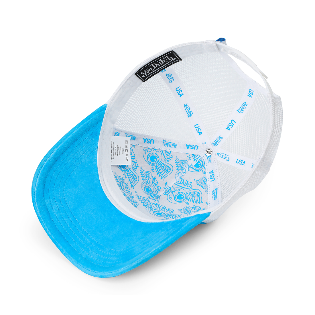 Kids Velvet Trucker Hat - Blue Crush