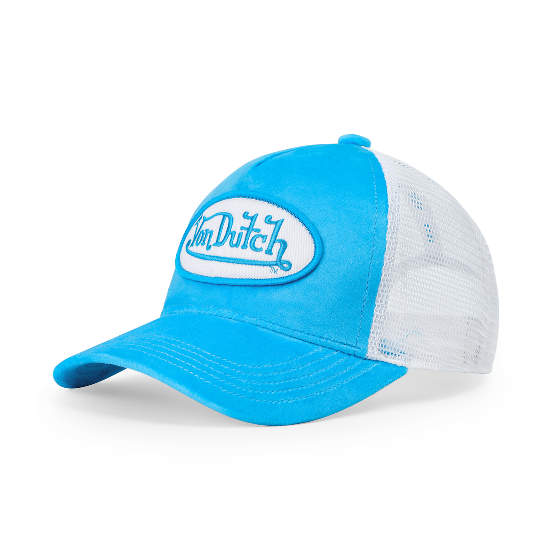 Kids Velvet Trucker Hat - Blue Crush