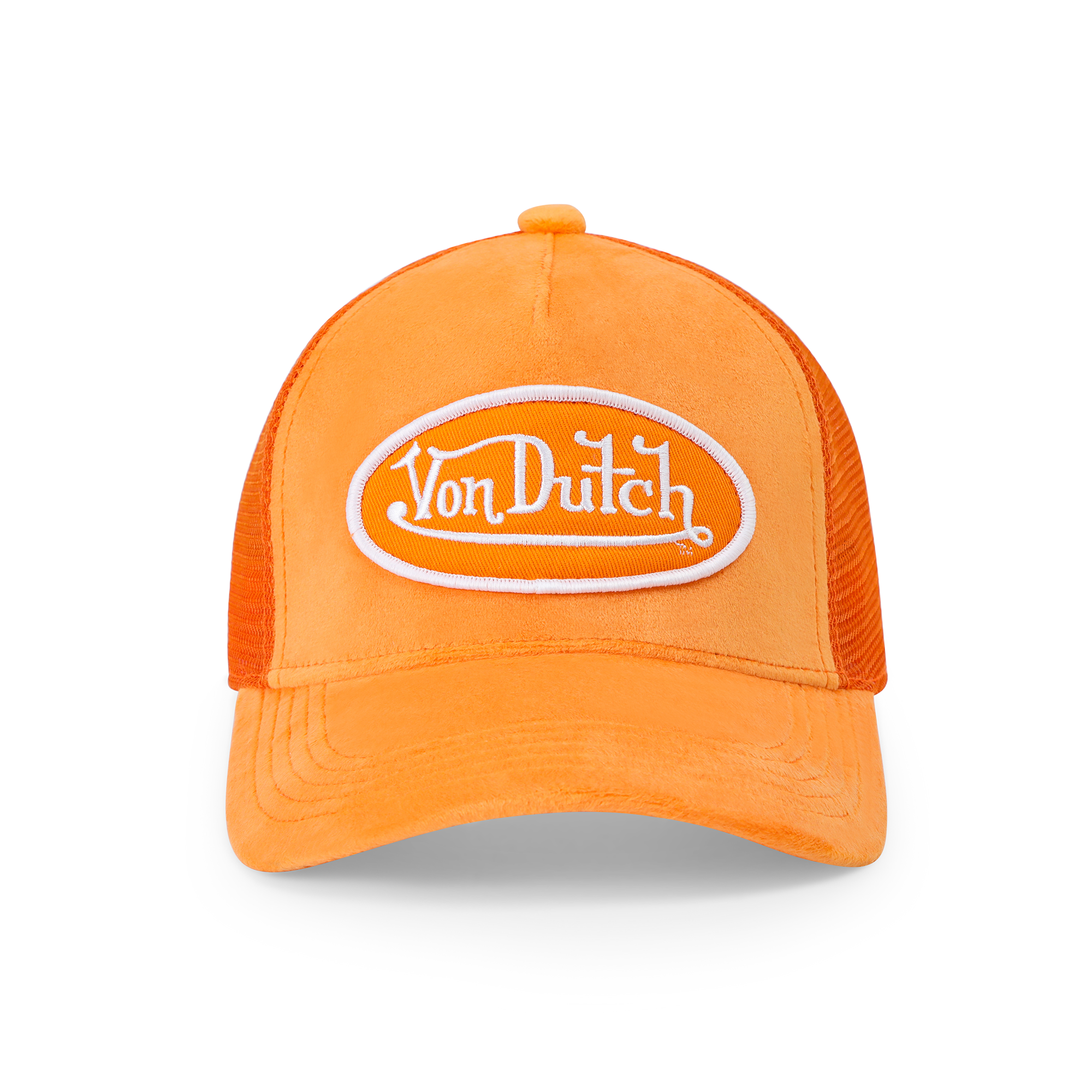 Von Dutch Kids Velvet Trucker Hat - Neon Orange Von Dutch Kids Velvet Trucker Hat - Neon Orange