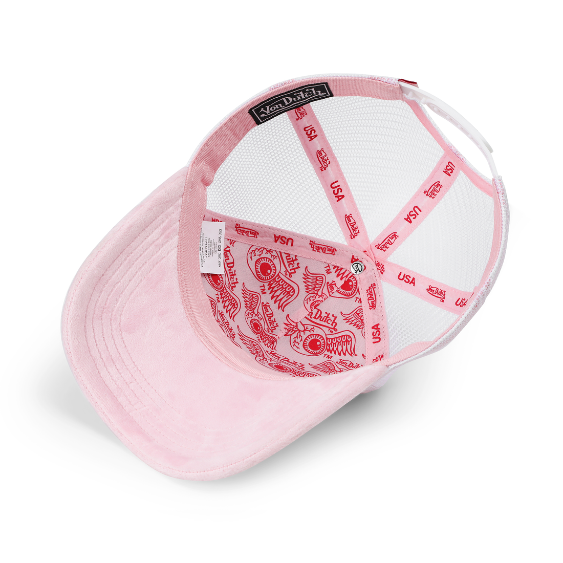 Kids Velvet Trucker Hat - Pink Crush