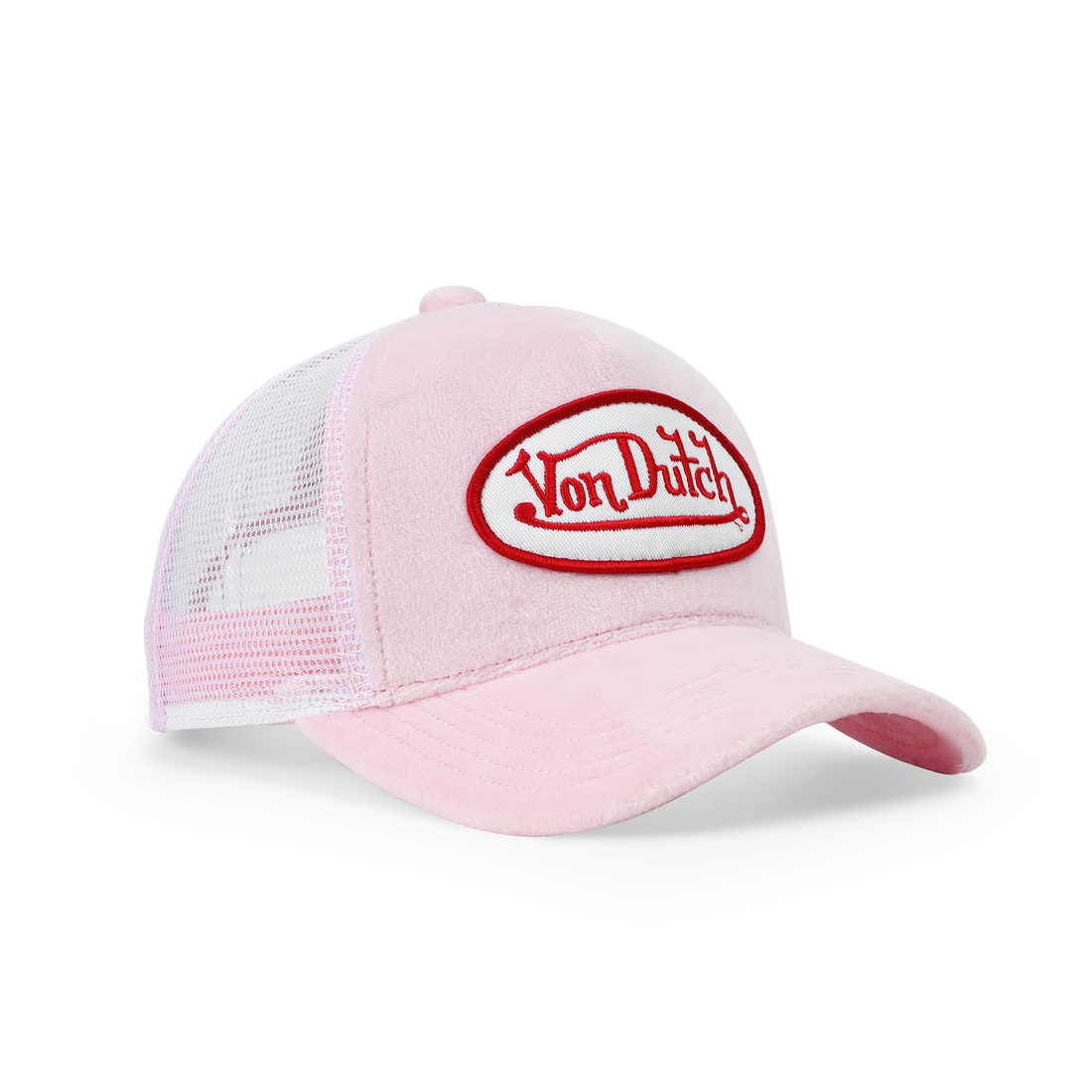 Kids Velvet Trucker Hat - Pink Crush