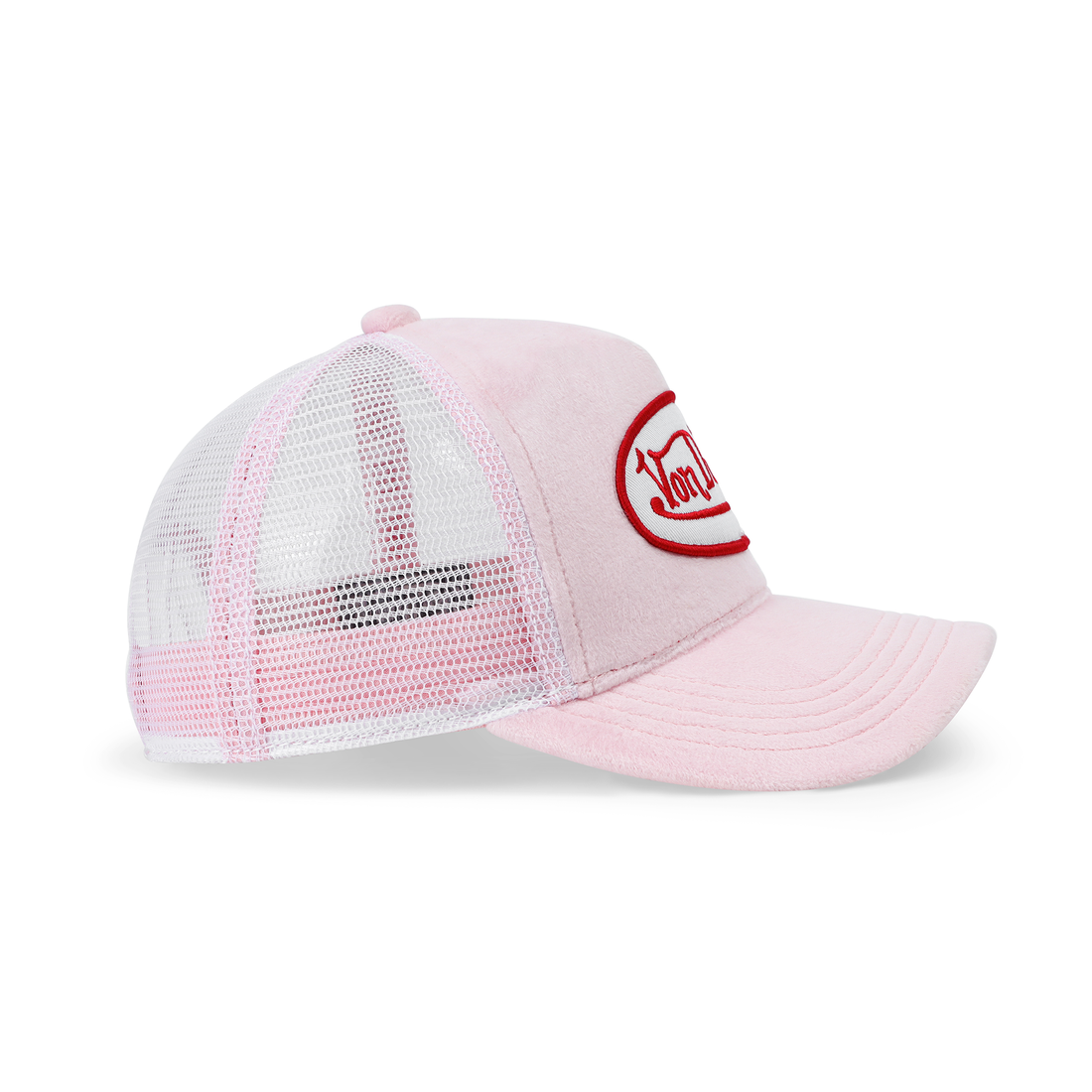 Kids Velvet Trucker Hat - Pink Crush