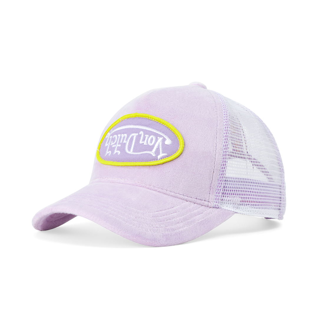 Kids Velvet Trucker Hat - Light Purple — image 6
