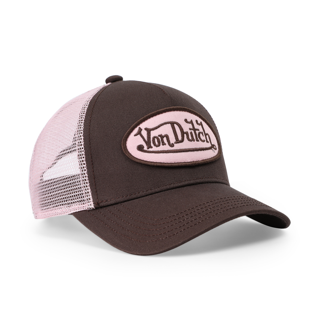 Kids Classic Trucker Hat - Brown & Pink — image 6