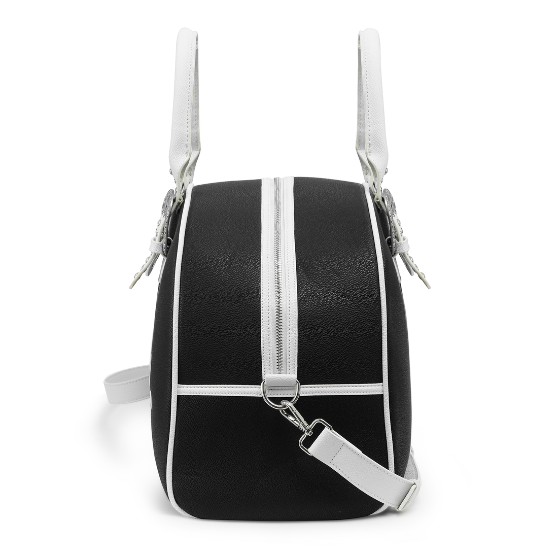Classic Black & White Duffle Bowling Bag