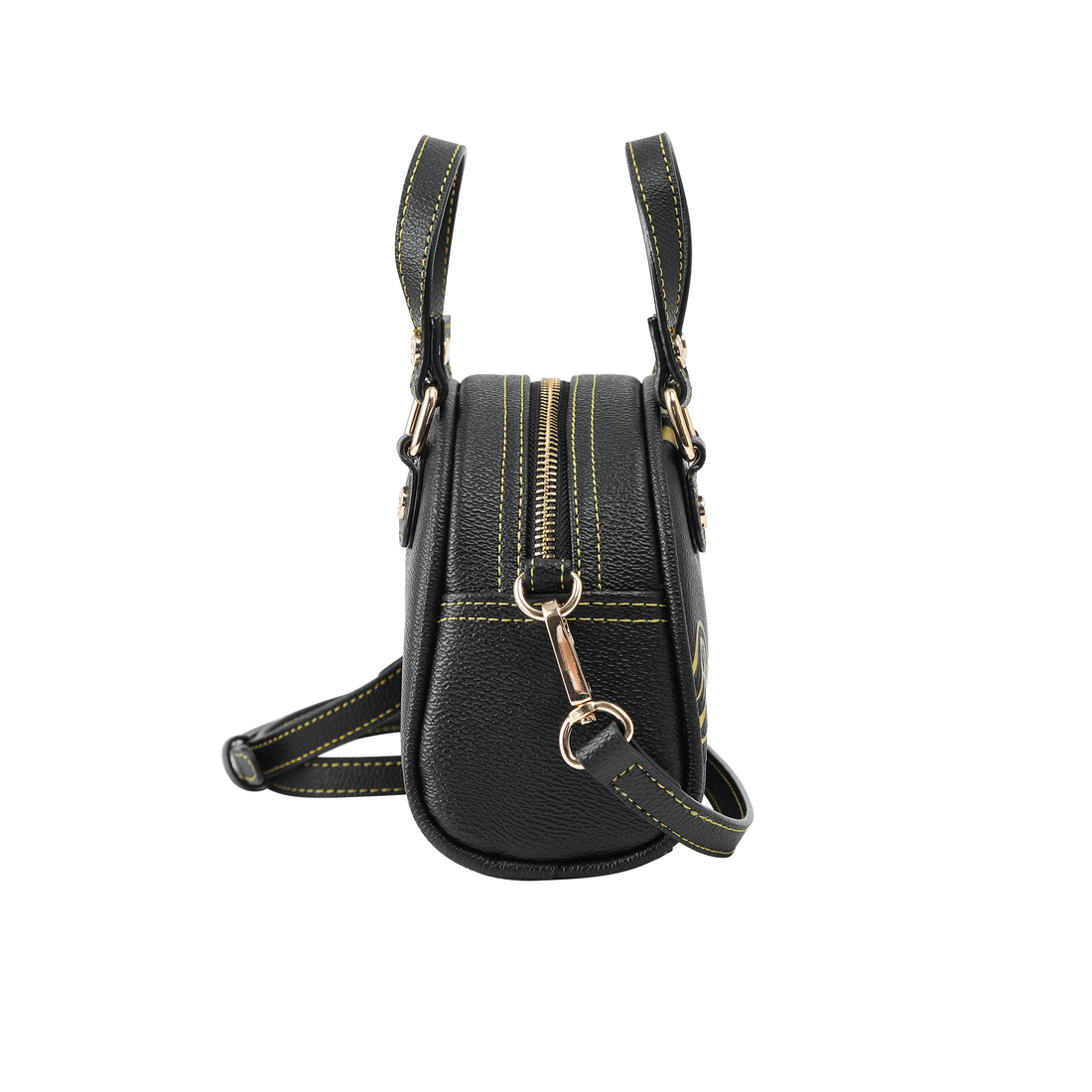 Mini Bowling Bag - Racing Stripe Black & Gold